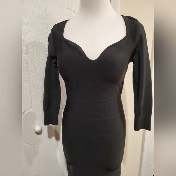 Herve Leger Icon Sweetheart Midi Dress XS $890 - Picture 7 of 9